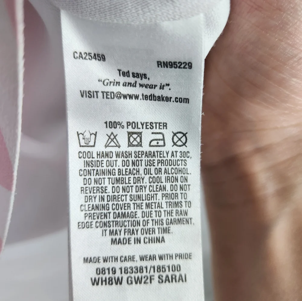 Ted Baker Pink Floral Tank Top - Picture 6 of 7